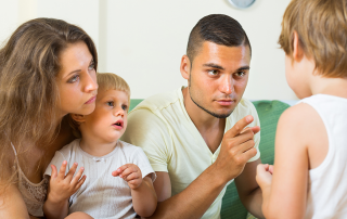 parents talking to children