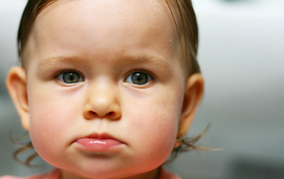 pouting toddler